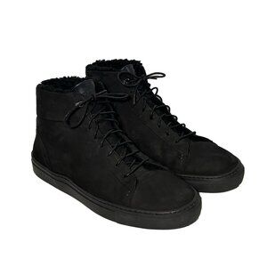 Ted Baker Black Suede Shearling Lined High Top Sneakers Mens 11/EU 44.5